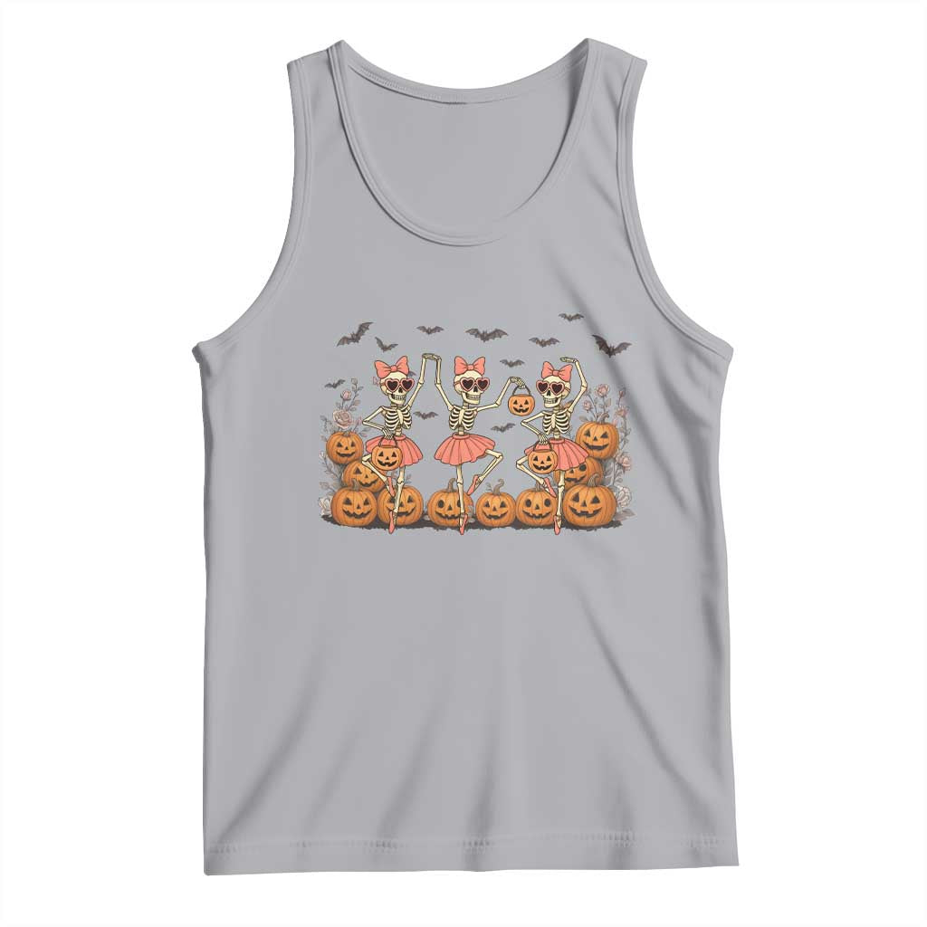 Funny Halloween Skeleton Dance Tank Top Gift For Ballet Lover TS12 Athletic Heather Print Your Wear