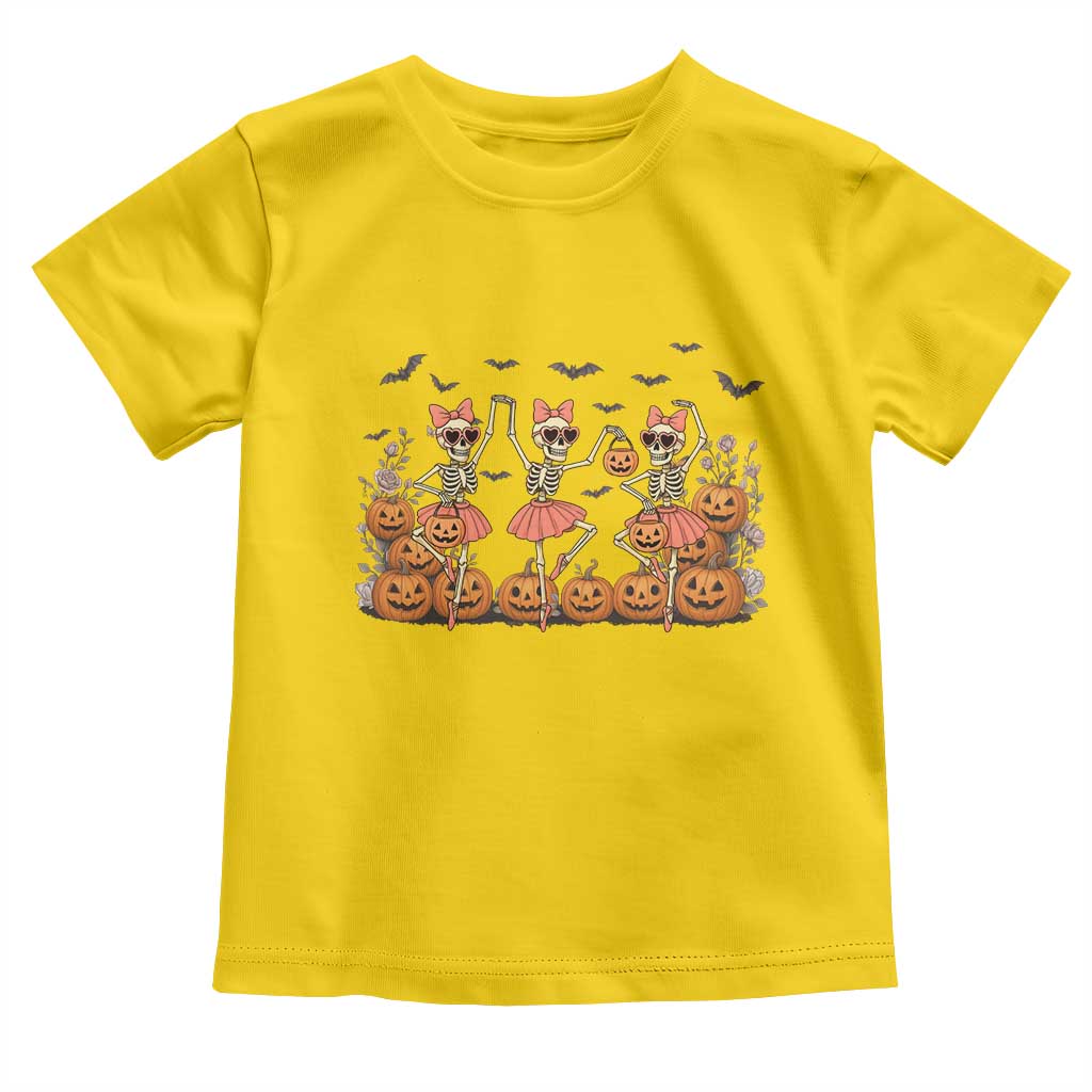 Funny Halloween Skeleton Dance Toddler T Shirt Gift For Ballet Lover TS12 Daisy Print Your Wear
