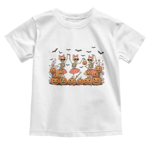 Funny Halloween Skeleton Dance Toddler T Shirt Gift For Ballet Lover TS12 White Print Your Wear