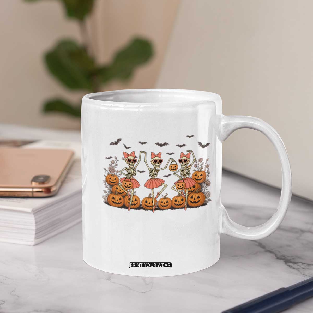 Funny Halloween Skeleton Dance Coffee Mug Gift For Ballet Lover TS12 Print Your Wear