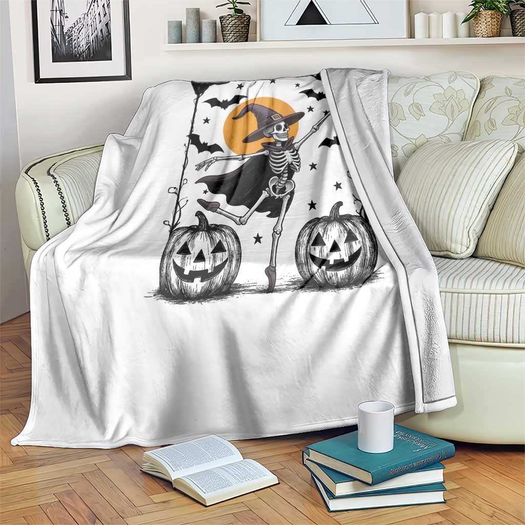 Funny Skeleton Witches Dance Ballet Throw Blanket Halloween Gift TS12 Print Your Wear
