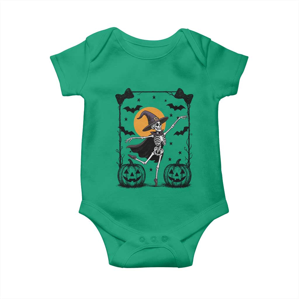Funny Skeleton Witches Dance Ballet Baby Onesie Halloween Gift TS12 Irish Green Print Your Wear