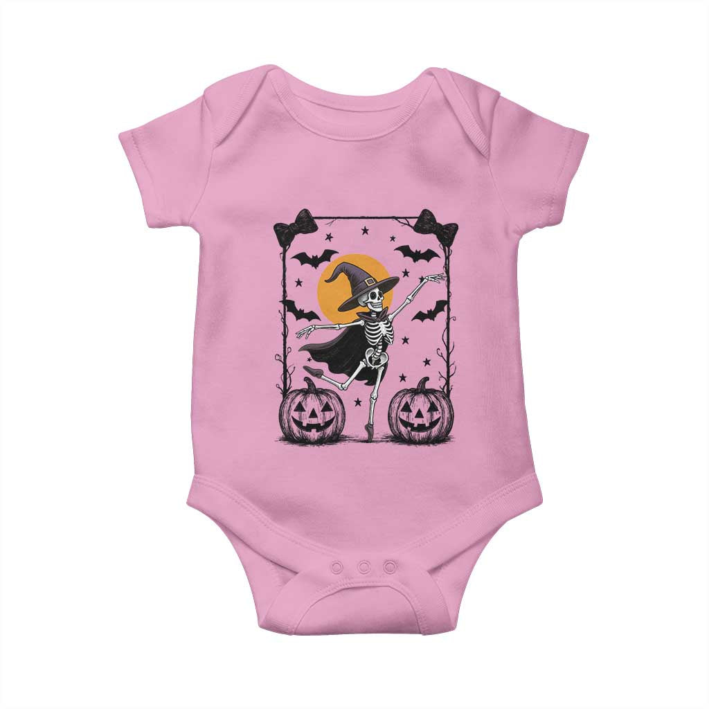 Funny Skeleton Witches Dance Ballet Baby Onesie Halloween Gift TS12 Light Pink Print Your Wear