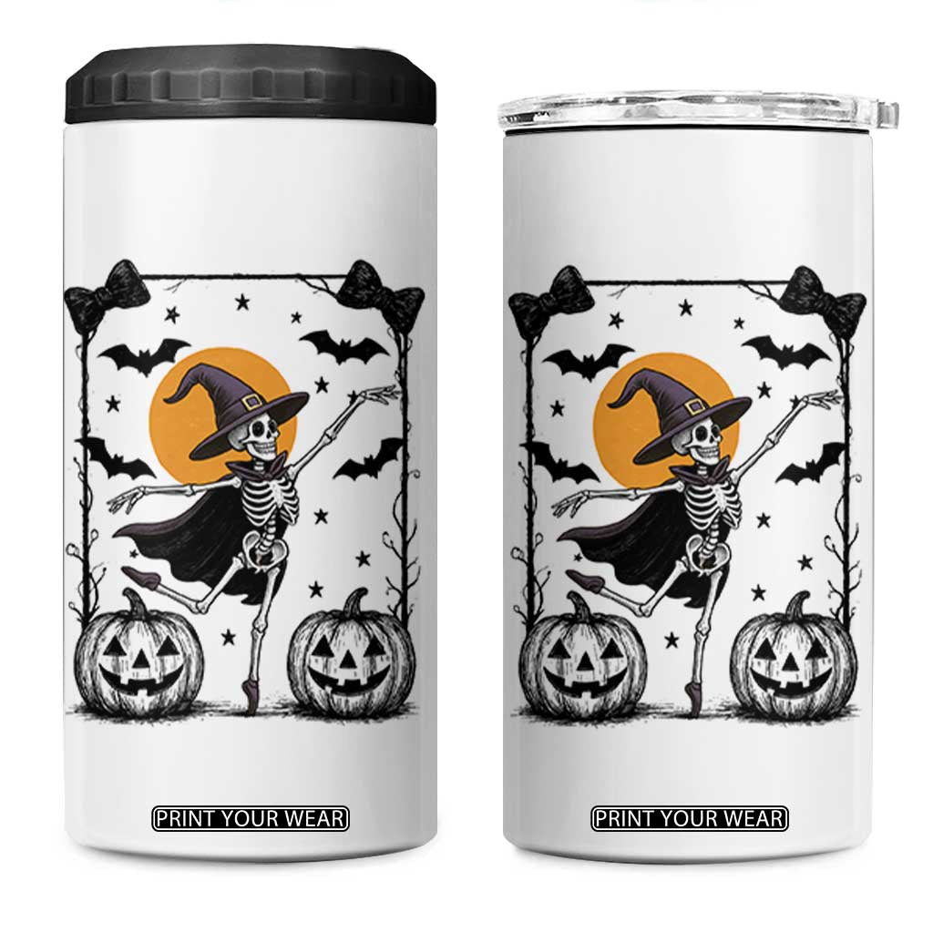 Funny Skeleton Witches Dance Ballet 4 in 1 Can Cooler Tumbler Halloween Gift TS12 One Size: 16 oz White Print Your Wear