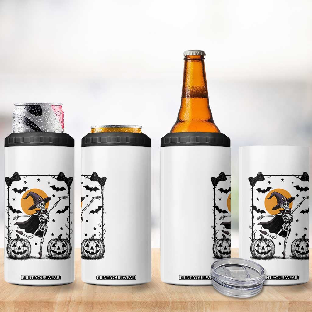 Funny Skeleton Witches Dance Ballet 4 in 1 Can Cooler Tumbler Halloween Gift TS12 Print Your Wear