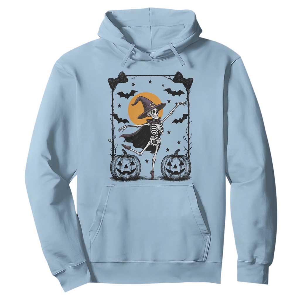 Funny Skeleton Witches Dance Ballet Hoodie Halloween Gift TS12 Light Blue Print Your Wear