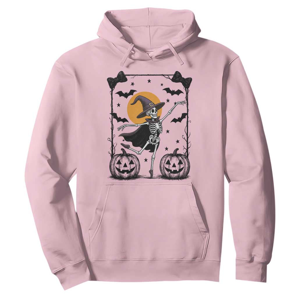 Funny Skeleton Witches Dance Ballet Hoodie Halloween Gift TS12 Light Pink Print Your Wear