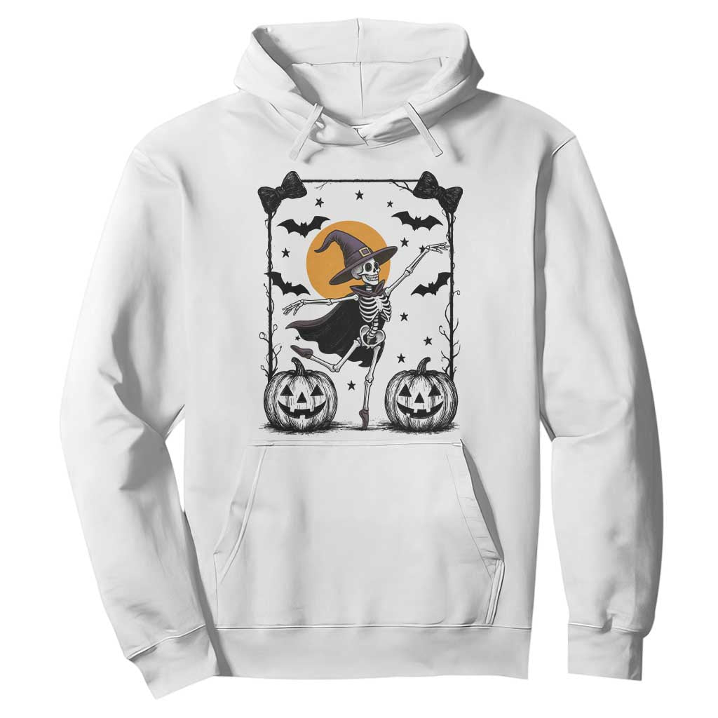 Funny Skeleton Witches Dance Ballet Hoodie Halloween Gift TS12 White Print Your Wear