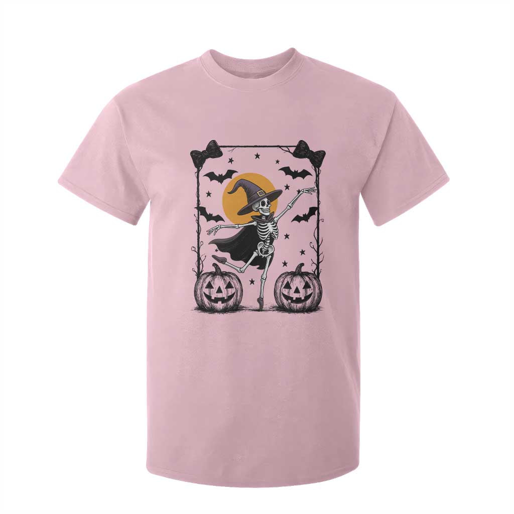 Funny Skeleton Witches Dance Ballet T Shirt For Kid Halloween Gift TS12 Light Pink Print Your Wear