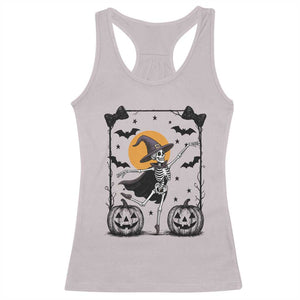 Funny Skeleton Witches Dance Ballet Racerback Tank Top Halloween Gift TS12 Ice Gray Print Your Wear