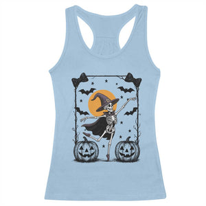 Funny Skeleton Witches Dance Ballet Racerback Tank Top Halloween Gift TS12 Light Blue Print Your Wear