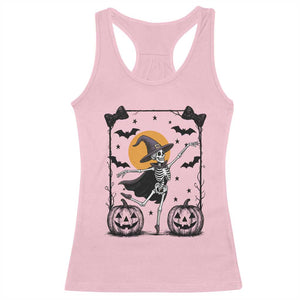 Funny Skeleton Witches Dance Ballet Racerback Tank Top Halloween Gift TS12 Light Pink Print Your Wear