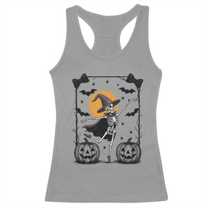 Funny Skeleton Witches Dance Ballet Racerback Tank Top Halloween Gift TS12 Sport Gray Print Your Wear