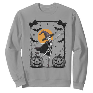 Funny Skeleton Witches Dance Ballet Sweatshirt Halloween Gift TS12 Sport Gray Print Your Wear
