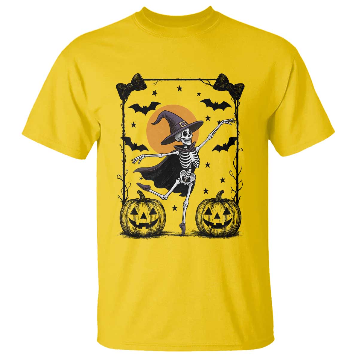 Funny Skeleton Witches Dance Ballet T Shirt Halloween Gift TS12 Daisy Print Your Wear