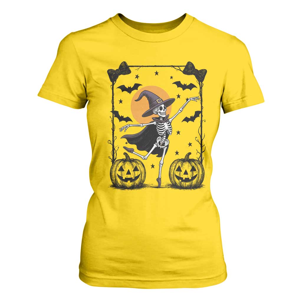 Funny Skeleton Witches Dance Ballet T Shirt For Women Halloween Gift TS12 Daisy Print Your Wear