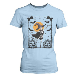 Funny Skeleton Witches Dance Ballet T Shirt For Women Halloween Gift TS12 Light Blue Print Your Wear