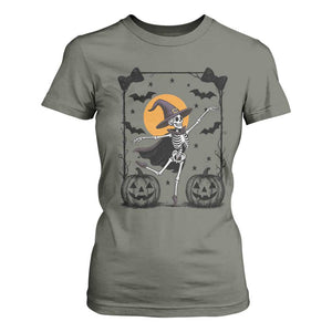 Funny Skeleton Witches Dance Ballet T Shirt For Women Halloween Gift TS12 Military Green Print Your Wear