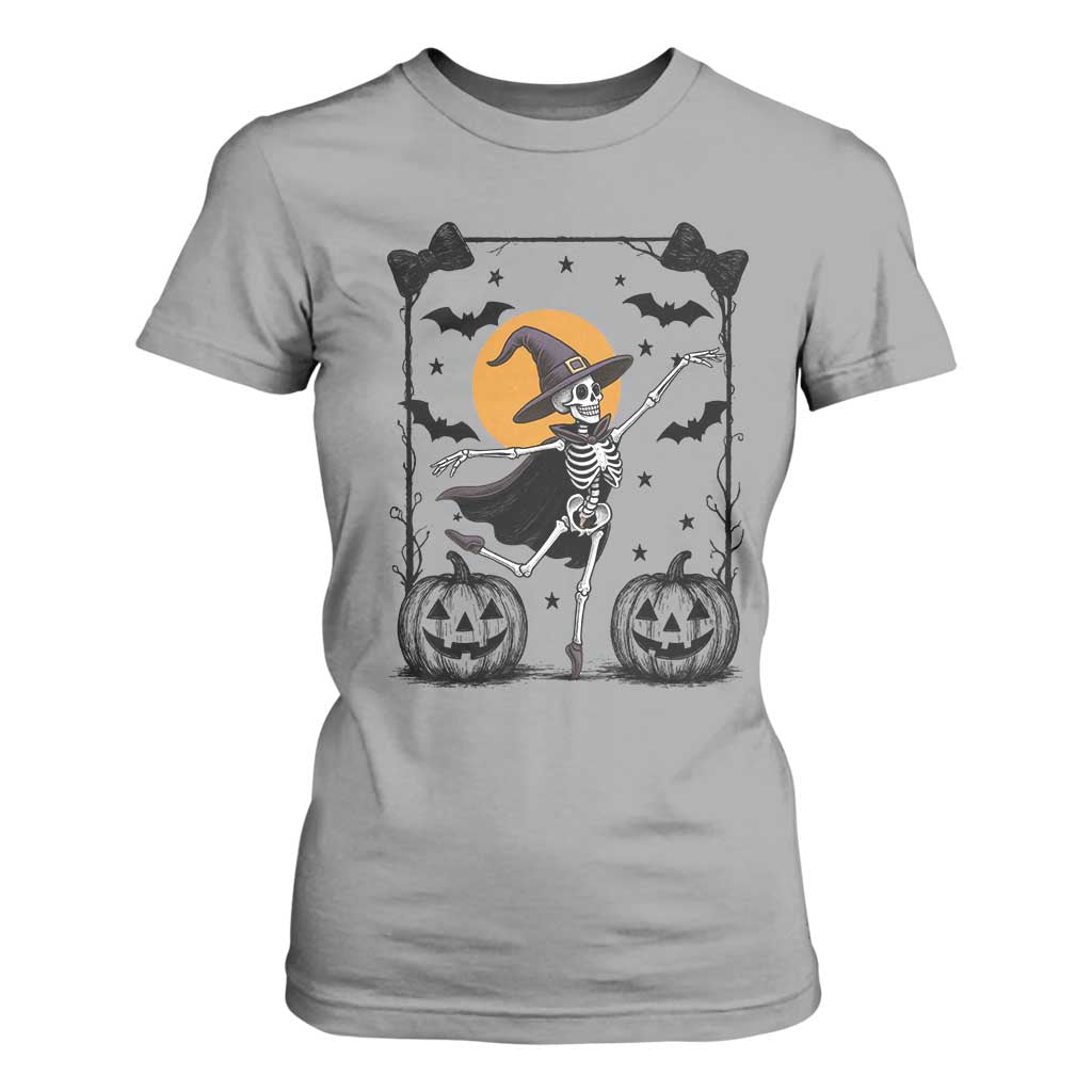 Funny Skeleton Witches Dance Ballet T Shirt For Women Halloween Gift TS12 Sport Gray Print Your Wear