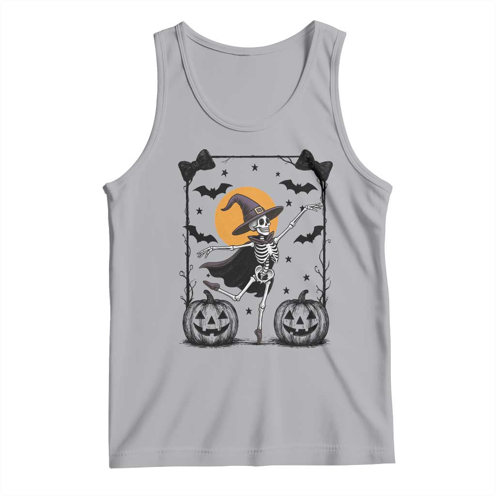 Funny Skeleton Witches Dance Ballet Tank Top Halloween Gift TS12 Athletic Heather Print Your Wear