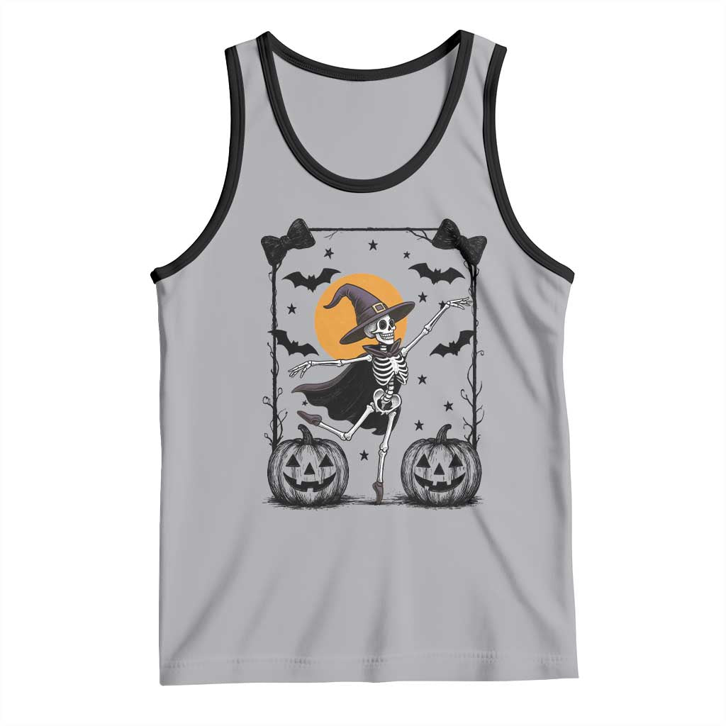 Funny Skeleton Witches Dance Ballet Tank Top Halloween Gift TS12 Athletic Heather Black Print Your Wear