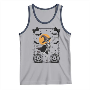 Funny Skeleton Witches Dance Ballet Tank Top Halloween Gift TS12 Athletic Heather Navy Print Your Wear