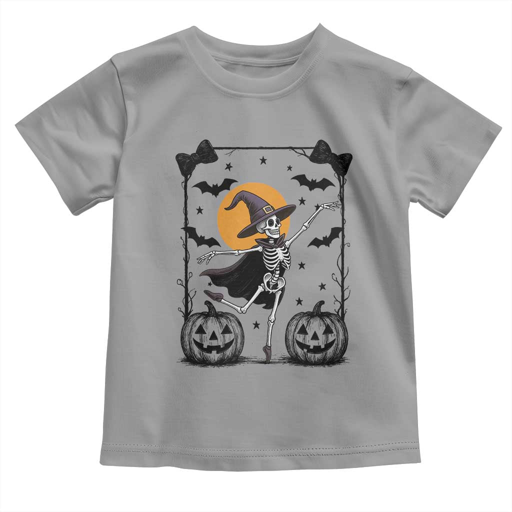 Funny Skeleton Witches Dance Ballet Toddler T Shirt Halloween Gift TS12 Sport Gray Print Your Wear