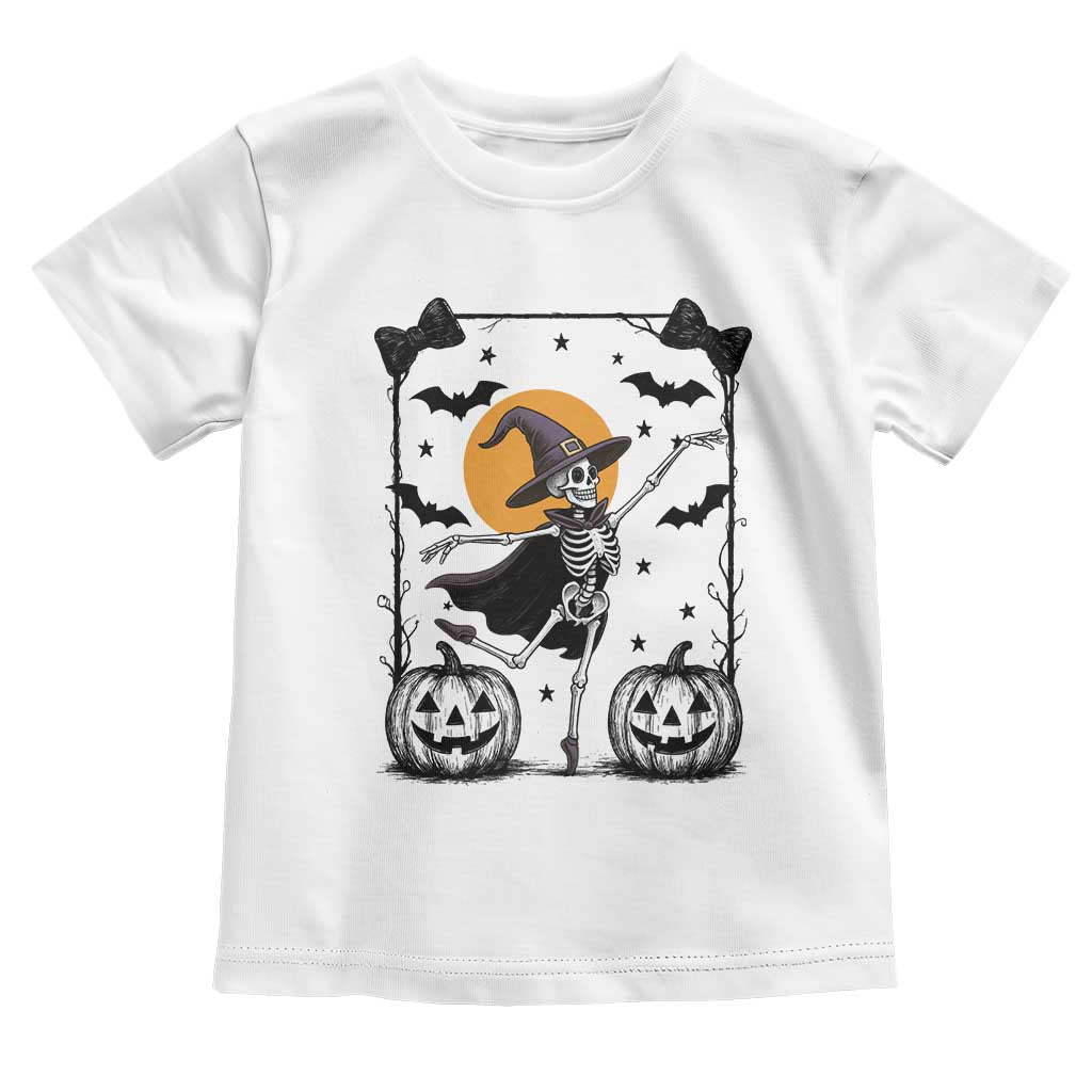 Funny Skeleton Witches Dance Ballet Toddler T Shirt Halloween Gift TS12 White Print Your Wear