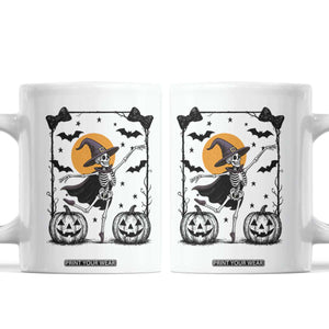 Funny Skeleton Witches Dance Ballet Coffee Mug Halloween Gift TS12 White Print Your Wear