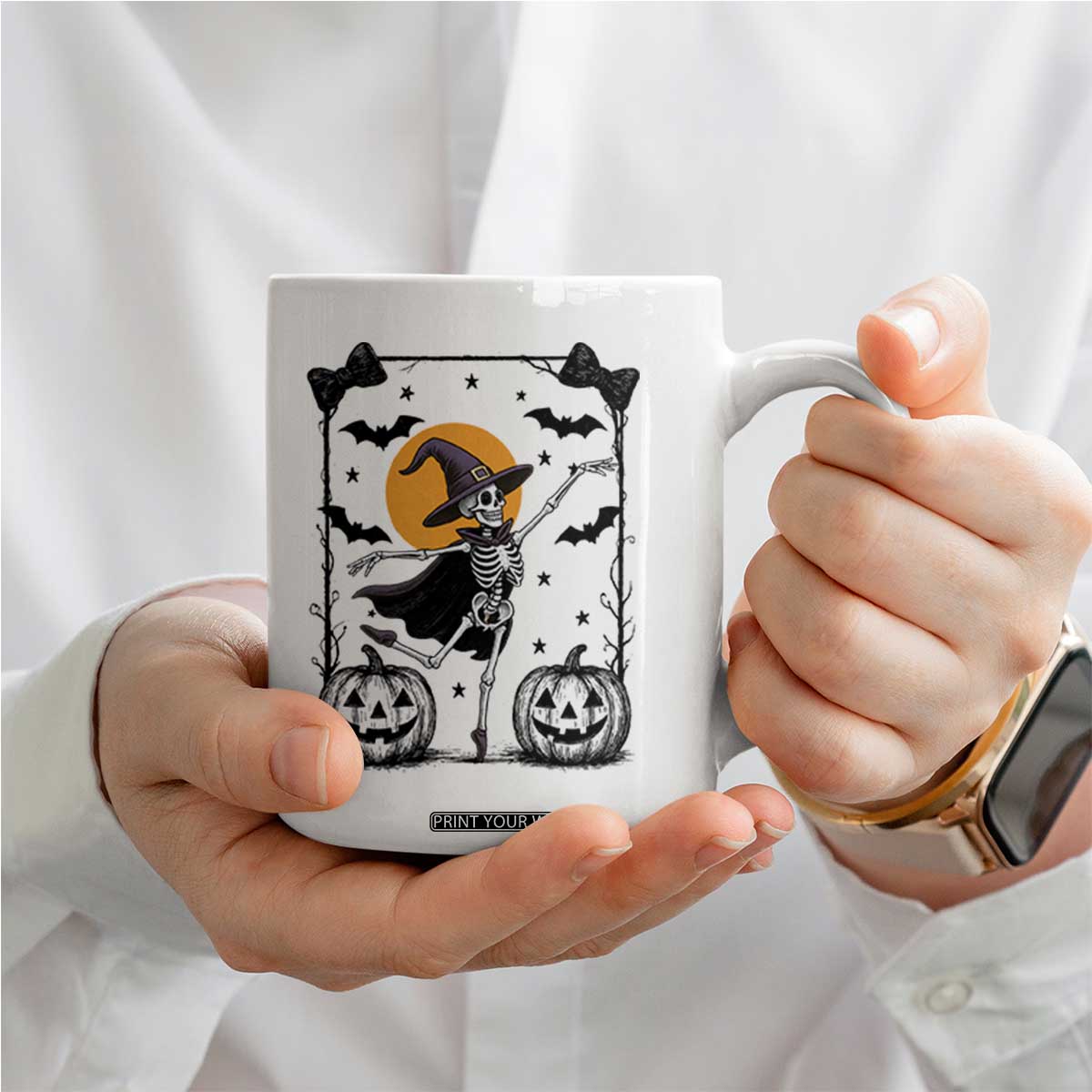 Funny Skeleton Witches Dance Ballet Coffee Mug Halloween Gift TS12 Print Your Wear