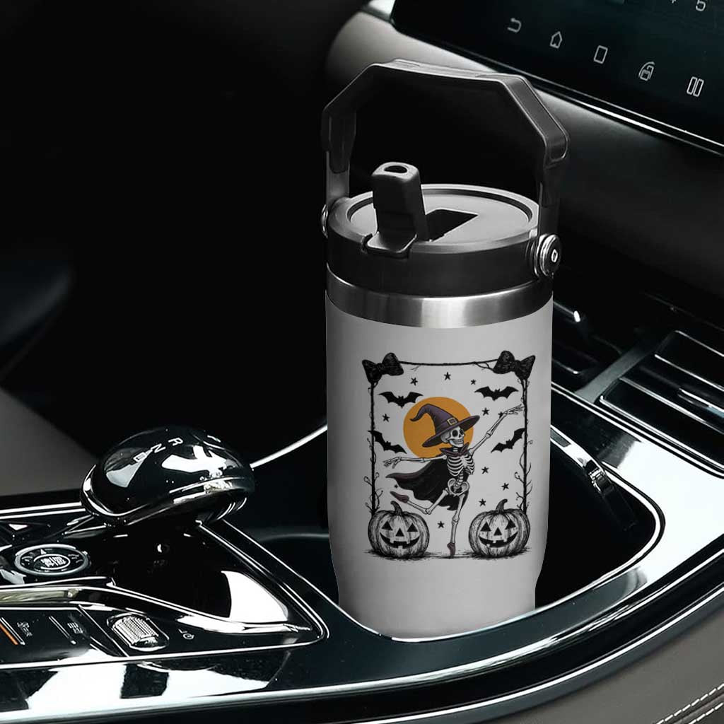 Funny Skeleton Witches Dance Ballet Flip Straw Tumbler Halloween Gift TS12 Print Your Wear