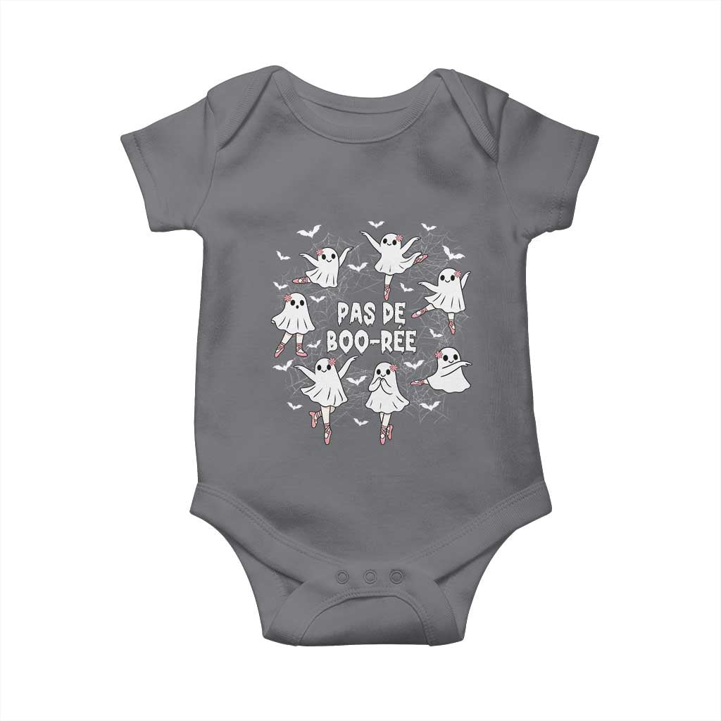 Halloween Ballet Ghost Baby Onesie Pas De Boo Ree Gift TS12 Charcoal Print Your Wear