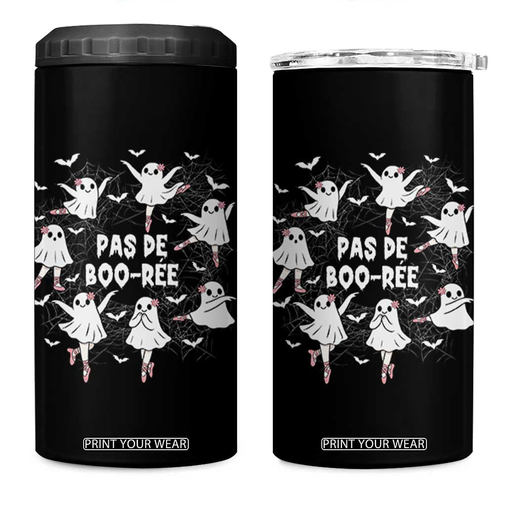 Halloween Ballet Ghost 4 in 1 Can Cooler Tumbler Pas De Boo Ree Gift TS12 One Size: 16 oz Black Print Your Wear
