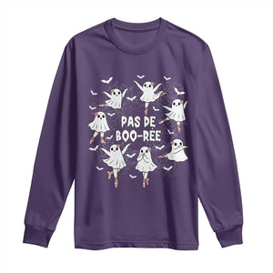 Halloween Ballet Ghost Long Sleeve Shirt Pas De Boo Ree Gift TS12 Purple Print Your Wear