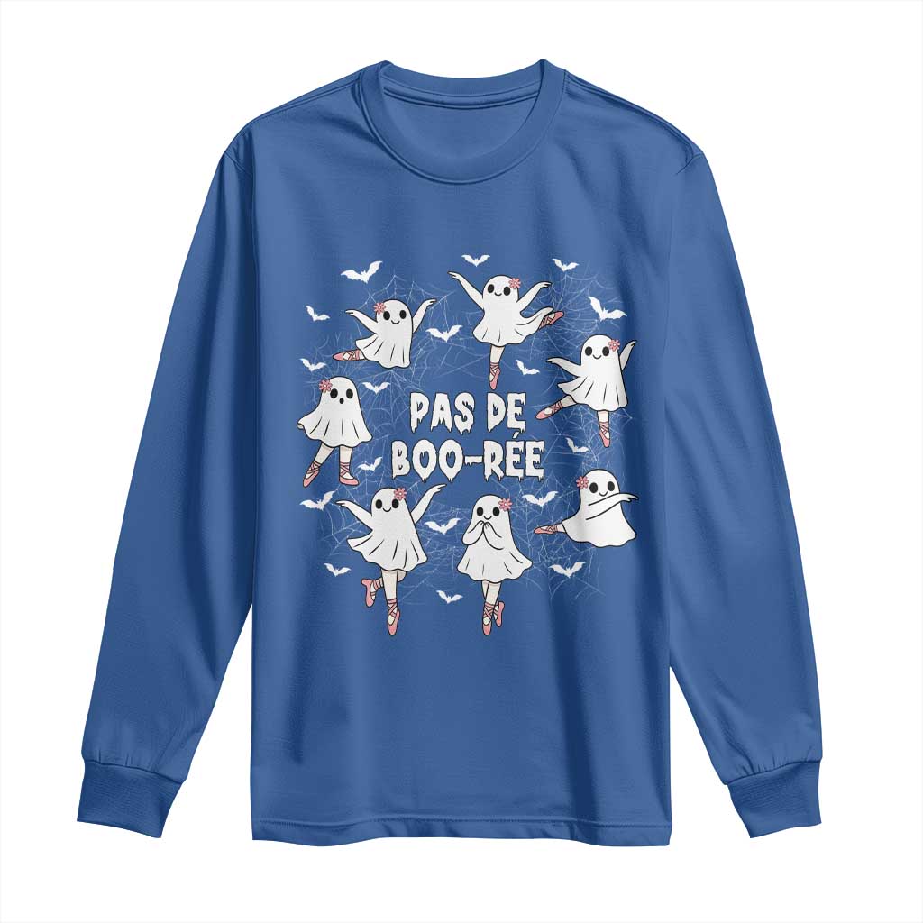 Halloween Ballet Ghost Long Sleeve Shirt Pas De Boo Ree Gift TS12 Royal Blue Print Your Wear