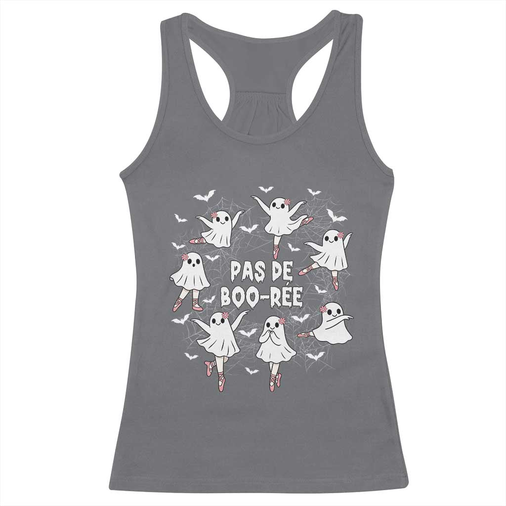 Halloween Ballet Ghost Racerback Tank Top Pas De Boo Ree Gift TS12 Charcoal Print Your Wear