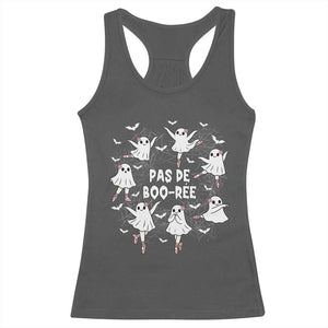 Halloween Ballet Ghost Racerback Tank Top Pas De Boo Ree Gift TS12 Dark Heather Print Your Wear