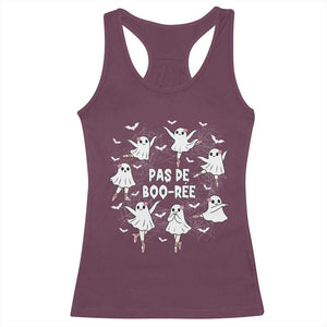 Halloween Ballet Ghost Racerback Tank Top Pas De Boo Ree Gift TS12 Maroon Print Your Wear