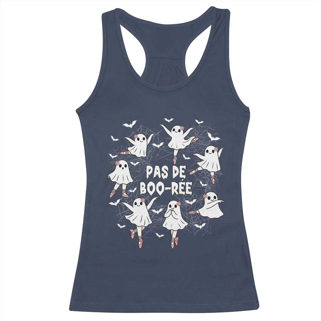 Halloween Ballet Ghost Racerback Tank Top Pas De Boo Ree Gift TS12 Navy Print Your Wear
