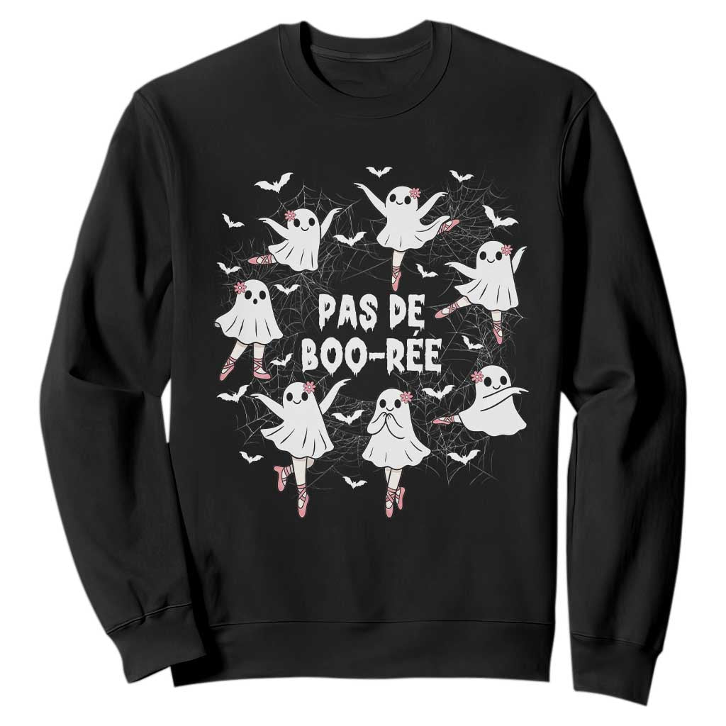 Halloween Ballet Ghost Sweatshirt Pas De Boo Ree Gift TS12 Black Print Your Wear