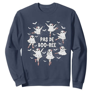 Halloween Ballet Ghost Sweatshirt Pas De Boo Ree Gift TS12 Navy Print Your Wear