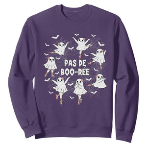 Halloween Ballet Ghost Sweatshirt Pas De Boo Ree Gift TS12 Purple Print Your Wear