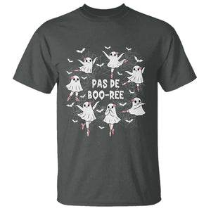 Halloween Ballet Ghost T Shirt Pas De Boo Ree Gift TS12 Dark Heather Print Your Wear