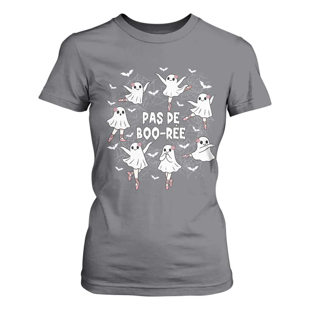 Halloween Ballet Ghost T Shirt For Women Pas De Boo Ree Gift TS12 Charcoal Print Your Wear