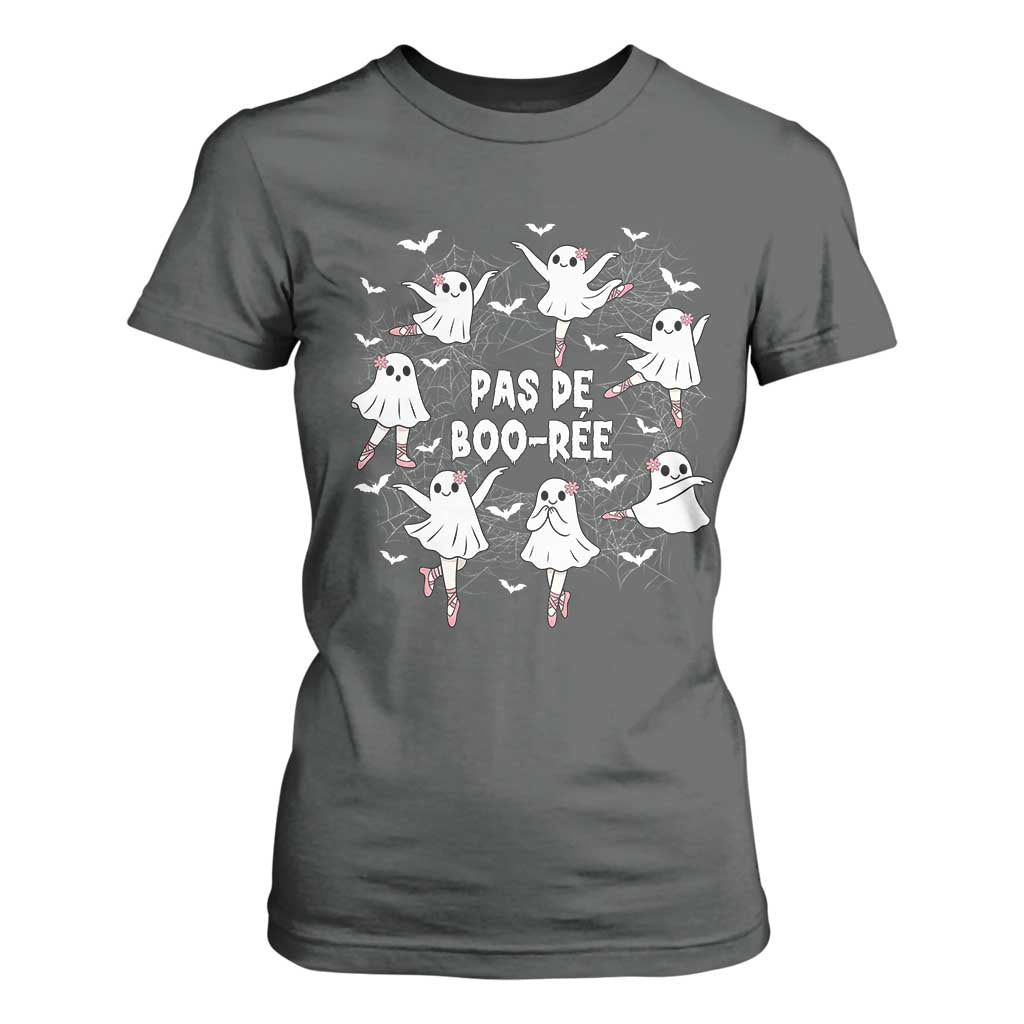 Halloween Ballet Ghost T Shirt For Women Pas De Boo Ree Gift TS12 Dark Heather Print Your Wear