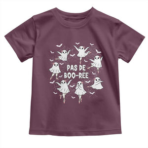 Halloween Ballet Ghost Toddler T Shirt Pas De Boo Ree Gift TS12 Maroon Print Your Wear