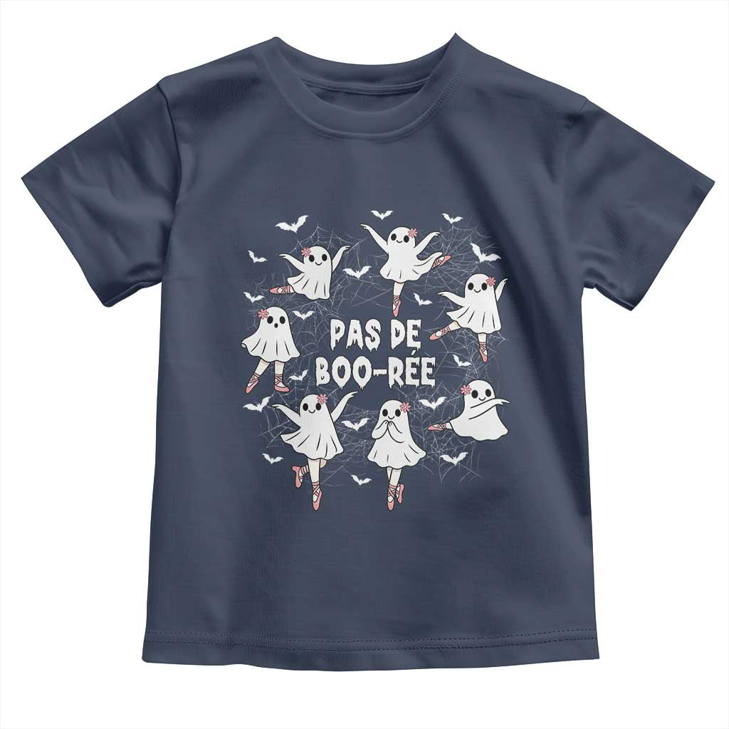 Halloween Ballet Ghost Toddler T Shirt Pas De Boo Ree Gift TS12 Navy Print Your Wear