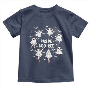 Halloween Ballet Ghost Toddler T Shirt Pas De Boo Ree Gift TS12 Navy Print Your Wear