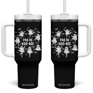 Halloween Ballet Ghost Tumbler With Handle Pas De Boo Ree Gift TS12 One Size: 40 oz Black Print Your Wear