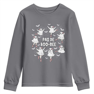 Halloween Ballet Ghost Youth Sweatshirt Pas De Boo Ree Gift TS12 Charcoal Print Your Wear